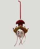 Asian Fusion Japanese Kabuki Opera Mask Christmas Ornament 4.5"
