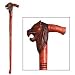 Wood walking stick, 'King of the Lions'