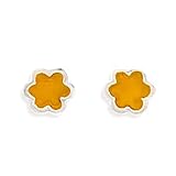 Yellow Flower Stud Earrings
