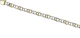 Alternating Yellow and White Double Link Charm Bracelet, 14K Yellow Gold by NJ Charms