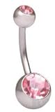Double Pink Swarovski Gem Belly Navel piercing bar body jewelry 21DvftU4U2L. SL160 Double Pink Swarovski Gem Belly Navel piercing bar body jewelry