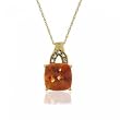 Twilight Mystic Topaz & Diamond Pendant Necklace in Solid Yellow Gold