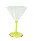 Chartreuse Yellow Acrylic Martini Glass by Precidio
