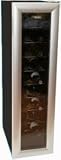 Haier HVW18ABS 18-Bottle Wine Cellar, Black and Silver