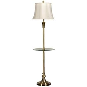 Tray Table Floor Lamp on Com  Antique Brass Gallery Tray Table Floor Lamp  Home Improvement