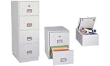 Phoenix Firefile Filing Cabinet Fire Resistant 4 Lockable Drawers 266Kg W530xD675xH1495mm Ref 2244