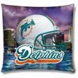Miami Dolphins NFL 18x18 Photo Real Pillow