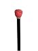 Walking Cane-Pink Rose blossom knob handle This walking stick cane has a hardwood shaft and a weight capacity of 250 pounds.