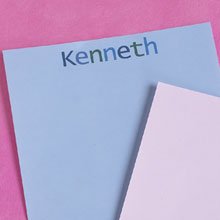 Personalized Stationary Gifts - Blue Name Stationery and Envelopes