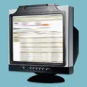 KANTEK INC. Center Mount Glass Monitor Filter, Fits 16-17 CRT, Black by Kantek