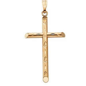 14K Yellow Gold Cross Pendant