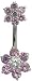 Flower crystal belly rings by GlitZ JewelZ ? - we title=