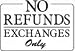 NO REFUNDS EXCHANGES ONLY 10x14 Heavy Duty Plastic Sign