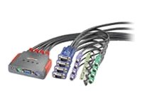 ROLINE Star KVMSwitch 4x PS/2 mit Kabelgarnitur incl. Audio 1User 4PCs Preisvergleich
