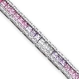 Sterling Silver Rainbow Color CZ Bracelet