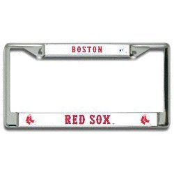 Boston Red Sox License Plate Frame (Chrome Metal)