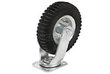Swivel Plate Caster 6 Full Pneumatic Wheel 200 Lb. Capacity
