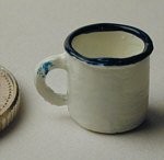 Tea Mug in Painted Pewter by Warwick Miniatures