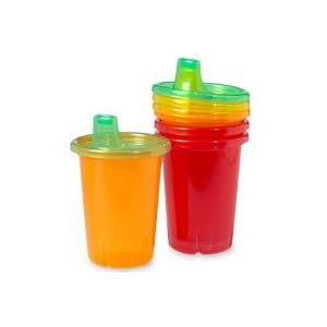 The First Years 4 Pack Take And Toss Spill Proof Cups, 10 Ounce, Colors May Vary