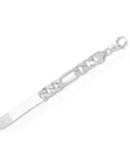 Sterling Silver 9 Inch 300 Figaro ID Bracelet