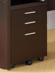 Cappuccino Mobile File Cabinet Coaster 800894