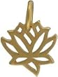 Tiny Cut Out Design Lotus Flower Charm in Gold Vermeil, #7656