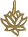 Tiny Cut Out Design Lotus Flower Charm in Gold Vermeil, #7656