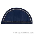 Woodfield Blue Contemporary Half-round Wool Rug 22" x 44"