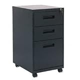 Alera PA532823CH Three-Drawer Mobile Pedestal File, 15-7/8w x28-1/4h x23-1/4d, Charcoal
