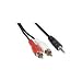 1.5m 2x Cinch Stecker auf 3.5mm stereo Stecker