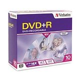 Verbatim - 10 x DVD+R - 4.7 GB ( 120min ) 16x - slim jewel case - storage media