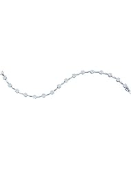 14K White Gold 2.00CT White Diamond Flower bracelet