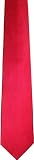 Red solid extra long silk necktie