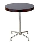 Soiree Round Accent Table - Black Lacquer