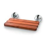 MrSteam MSWALLSEAT Wall Mount Teakwood Tilt-up Shower Seat