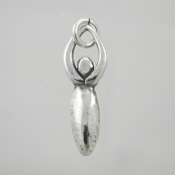Small Lunar Goddess Pendant in Sterling Silver, #9210