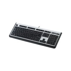 GENIUS SlimStar 100 USB  Slimline Tastatur silber schwarz Windows Standardlayout Sondertaste Sleep