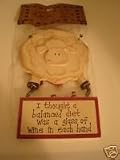 I thought a balanced Diet was a glass of wine in both hands! - Novelty wall plaque