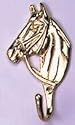 Brass Horse Head Bridle Hook - Part #: 247387