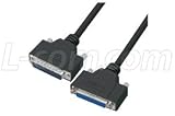 Deluxe Black D-sub 25 Position DB25 Male/Female Cables - Fully Populated, 100% Shielded 15.0 FEET