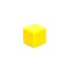 16mm Square-edged Opaque Blank Yellow 6-sided Dice