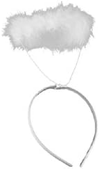 White Feather Headband Angel Halo for Children and Adults Costume