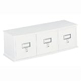 Three Drawer CD Organizer (White) (21.25 x 7 x 7.25)