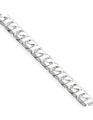 Sterling Silver 4.25mm Fancy Flat Link Bracelet QG1141-8"