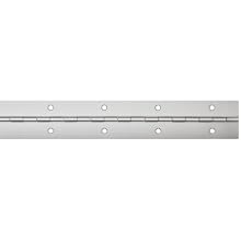Aluminum 3003 Continuous Hinge With Holes, Clear Anodized Finish