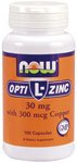 Now foods Optizinc 30mg + Copper 100 Caps