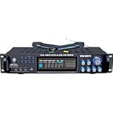 Pyle PWMA1003T 1000W Hybrid Pre Amplifier with AM/FM Tuner/USB/Dual Wireless Mic