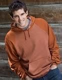 Constrsting Raglan Sleeve Hooded Sweatshirt