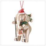 Elephant and Baby Christmas Ornament