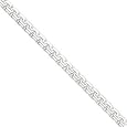 Sterling Silver 5.5mm Fancy Chain Necklace - 20 Inch - Lobster Claw